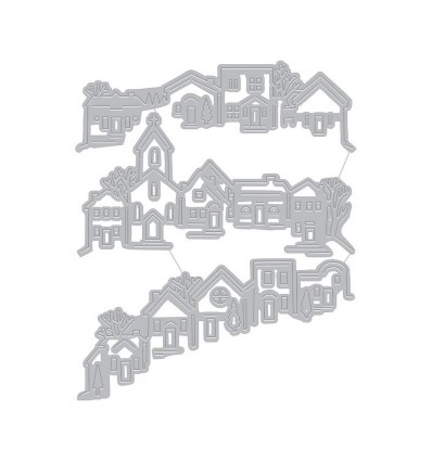 Stanzschablone Tri-fold Edge Village - Hero Arts