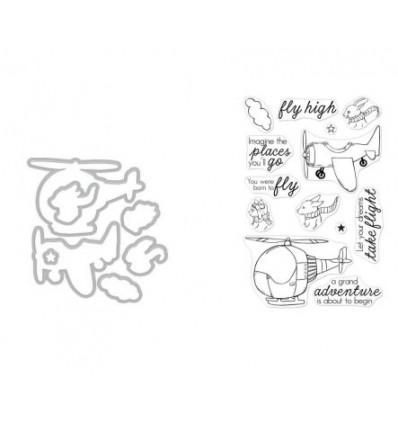 Fly High Stempel + Stanzschablone
