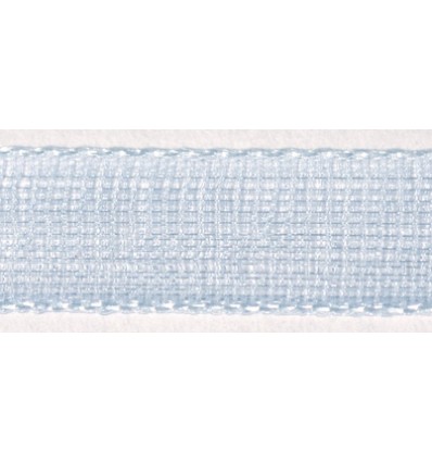 Organzaband hellblau, 7mm breit - Rayher
