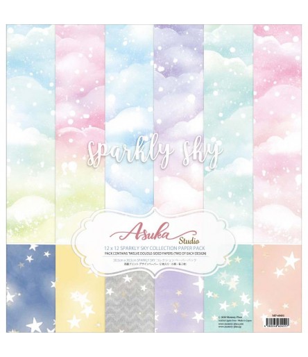 Scrapbooking Papier Sparkly Sky, 12" - Asuka Studio