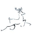 Rentier skizziert Stempel