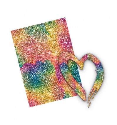 Vinylfolie Rainbow World, Rainbowglitter, A4 - Plottermarie