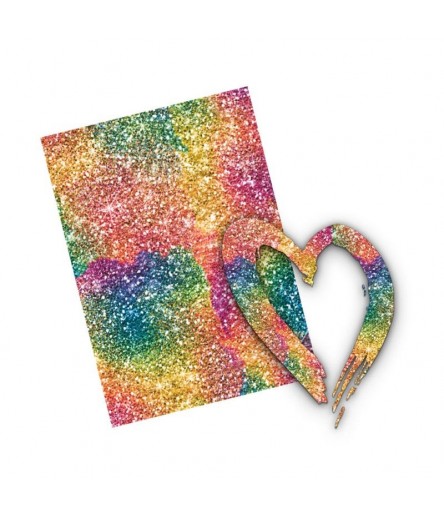 Vinylfolie Rainbow World, Rainbowglitter, A4 - Plottermarie