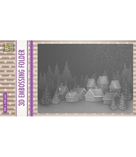 3D Prägeschablone Snowy Village - Nellie's Choice