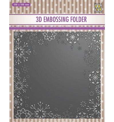 3D Prägeschablone Snowflake Frame - Nellie's Choice