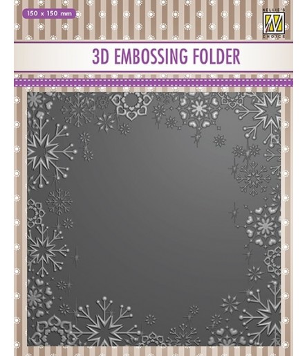 3D Prägeschablone Snowflake Frame - Nellie's Choice