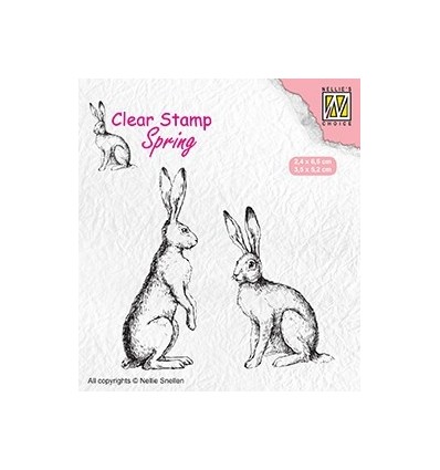Clear Stamps Two hares (2 Hasen) - Nellie's Choice