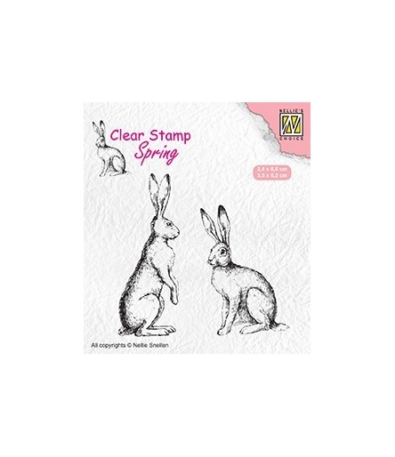 Clear Stamps Two hares (2 Hasen) - Nellie's Choice