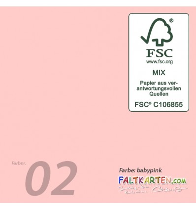 Scrapbooking Papier in babypink, 12 Stk. - FK