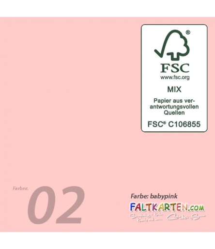 Scrapbooking Papier in babypink, 12 Stk. - FK