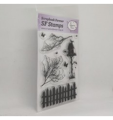 Clear Stamps Zaun und Vogelhäuschen - Scrapbook Forever