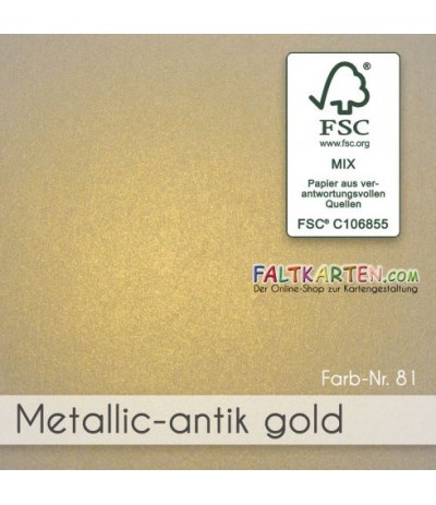 Scrapbooking Papier in metallic amtik gold, 1 Stk. - FK