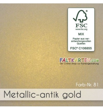 Scrapbooking Papier in metallic amtik gold, 1 Stk. - FK
