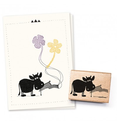 Stempel Kuh Erika strickt - cats on appletrees