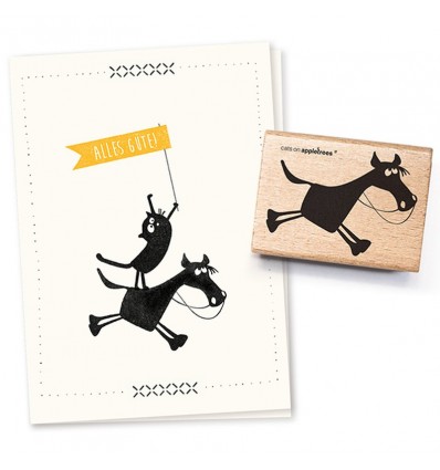 Stempel Hugobald, das Pferd - cats on appletrees