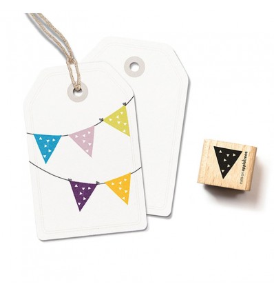 Stempel Wimpel 1 (Dreiecke) - cats on appletrees