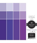 Scrapbooking Papier Twilight Purple, 6"x6" - Memory Box