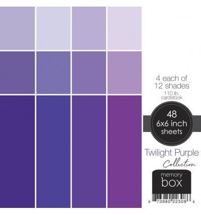 Scrapbooking Papier Twilight Purple, 6"x6" - Memory Box