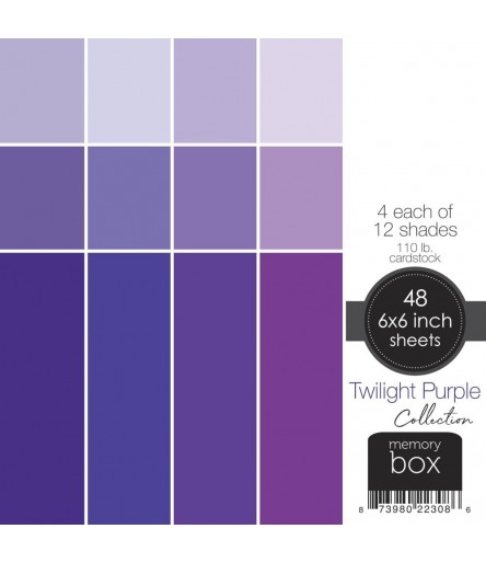 Scrapbooking Papier Twilight Purple, 6"x6" - Memory Box