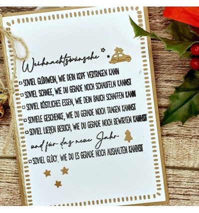 Silikonstempel Weihnachtswünsche - Charlie und Paulchen