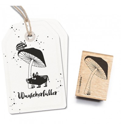 Stempel grosser Pilz - cats on appletrees