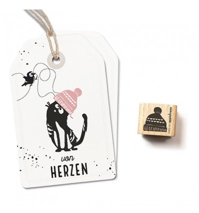 Stempel Mütze klein - cats on appletrees