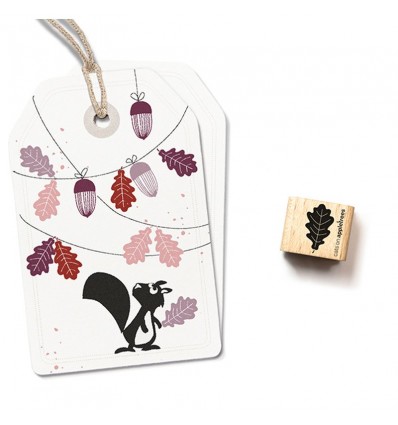 Ministempel Eichenblatt - cats on appletrees