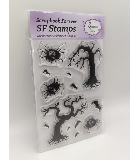 Clear Stamps Halloween 2 Spinnen und Bäume - Scrapbook Forever