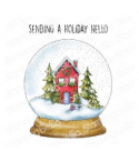 Cling Stempel Holydy Snow Globe - StampingBella