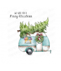 Cling Stempel Christmas Camper - StampingBella