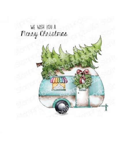 Cling Stempel Christmas Camper - StampingBella