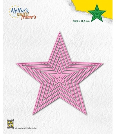 Stanzschablone Sterne 5er (mit Nährand) - Nellie's Choice