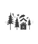 Stanzschablone Waldhütte - Alexandra Renke