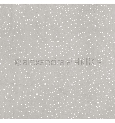 Scrapbooking Papier Schneegestöber Steingrau - Alexandra Renke