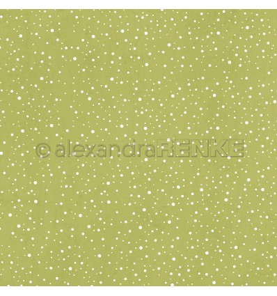 Scrapbooking Papier Schneegestöber Lindgrün - Alexandra Renke