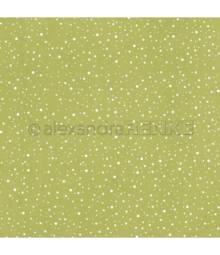 Scrapbooking Papier Schneegestöber Lindgrün - Alexandra Renke