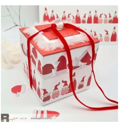 Scrapbooking Papier Weihnachtsmütze in Reihe - Alexandra Renke