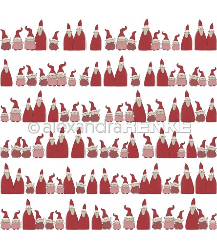 Scrapbooking Papier Wichtel in Reihe - Alexandra Renke