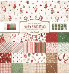 Maja Design Scrapbook Papier Happy Christmas 12&quot;x12&quot; Paper Pack