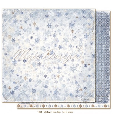 Scrapbooking Papier Holidays in the Alps, Let it snow - Maja Design