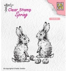 Clear Stamp Two hares - Nellie's Choice