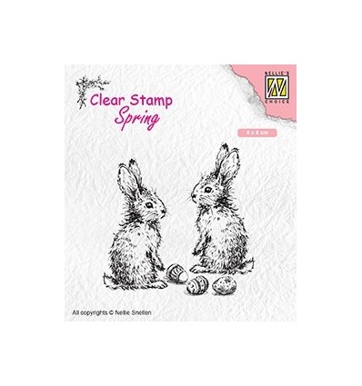 Clear Stamp Two hares - Nellie's Choice