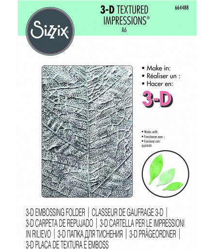 3-D Prägeschablone Leaf Veins - Sizzix