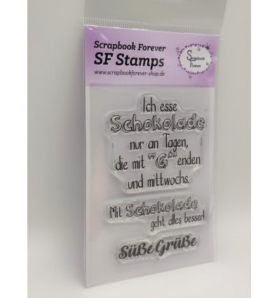 Clear Stamps Ich esse Schokolade - Scrapbook Forever