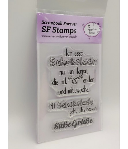Clear Stamps Ich esse Schokolade - Scrapbook Forever