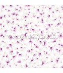 Scrapbooking Papier Aquarellblumen Violett gestreut klein - Alexandra Renke