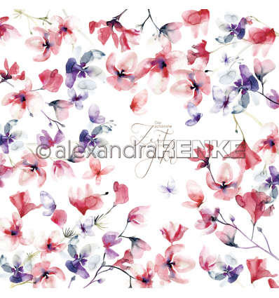 Scrapbooking Papier X-Mas floral Wicken - Alexandra Renke