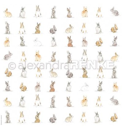 Scrapbooking Papier Many little bunnies - Alexandra Renke