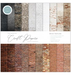 Scrapbooking Papier Brick Textures - 12&quot; x 12&quot; - Craft Consortium