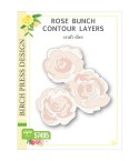 Stanzschablone Rose bunch contour layers - Birch Press Design